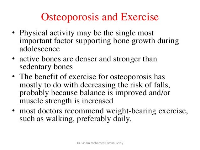 Osteoporosis and physical activity